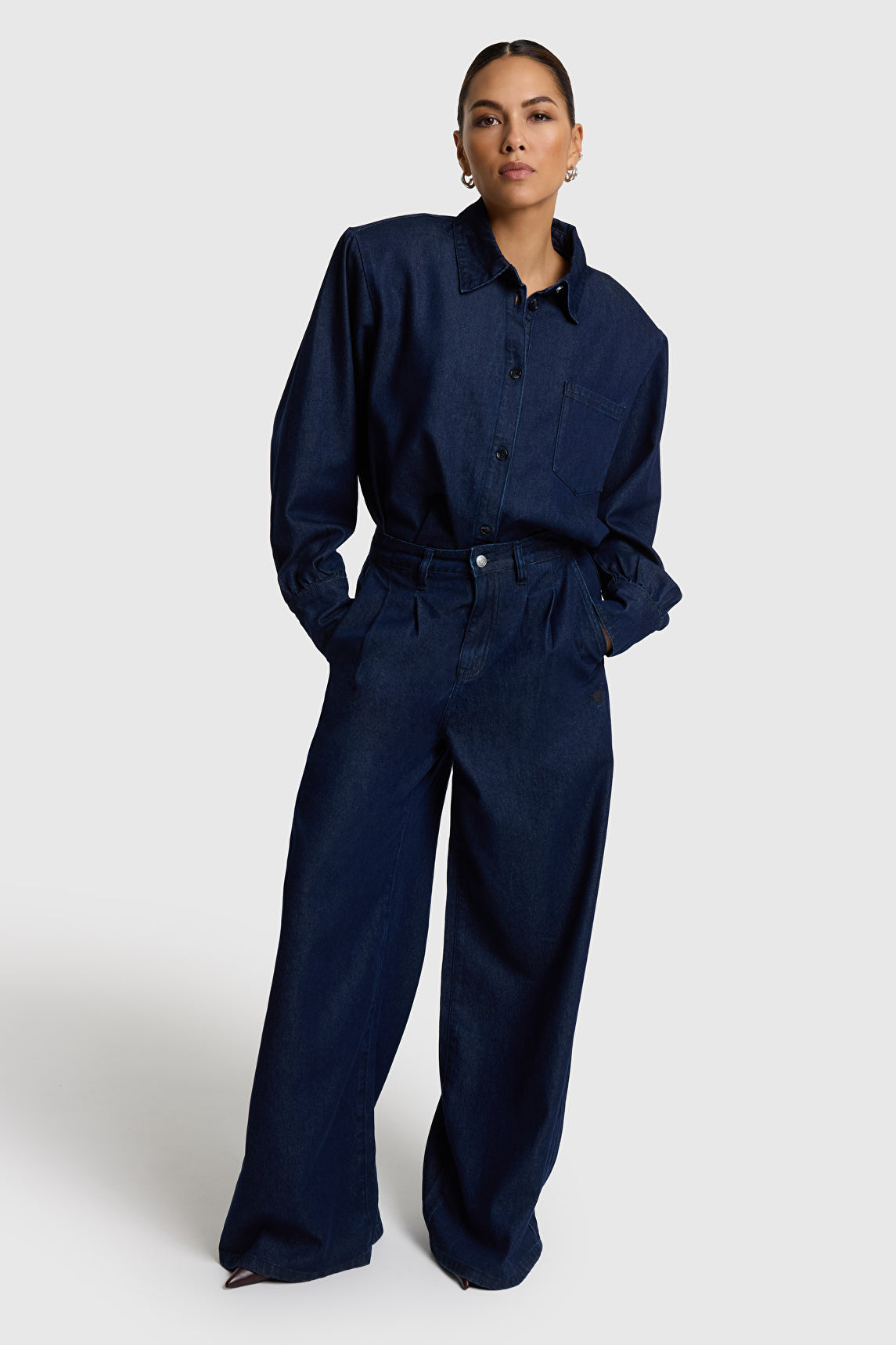 Wide leg denim pants - Alix The Label