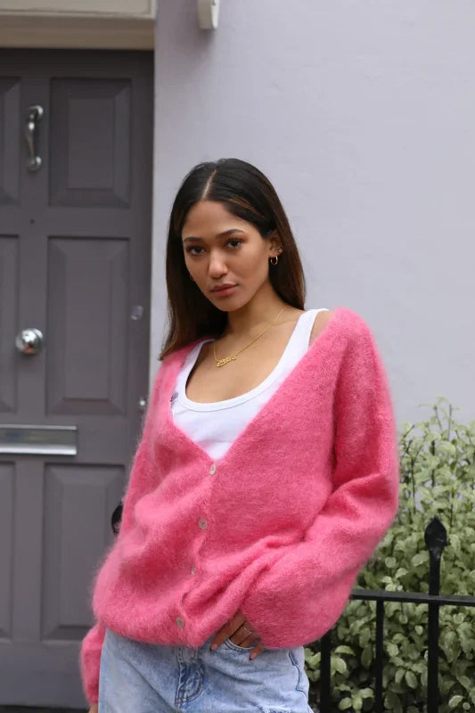 Cornelia LS Cardigan pink - American Dreams Truien / Vesten