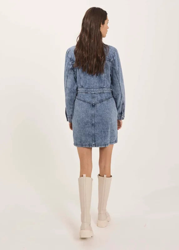 Cara denim dress light blue - Jurken
