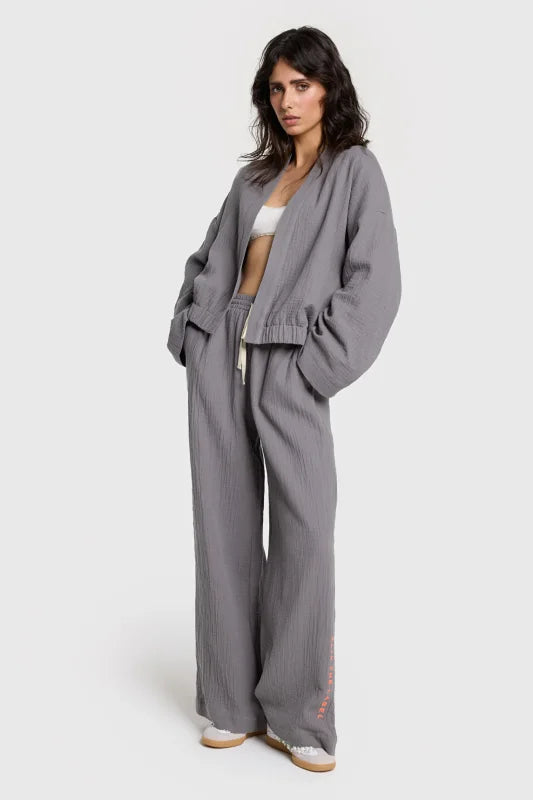 Crinkle wide leg pants - Alix The Label Broeken