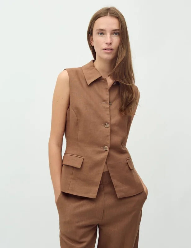 Pierra-M shirt brown - Gilets