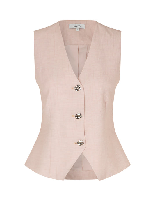 Arlise-M Gilet Rose Red Light Melange - MbyM