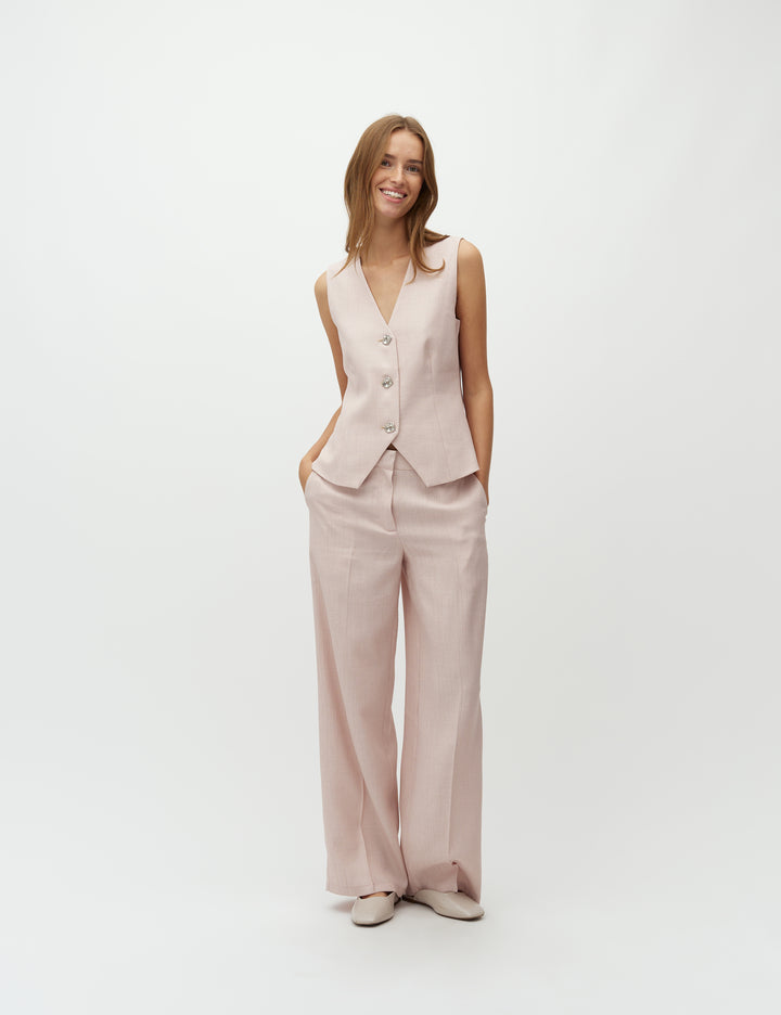 Dagnise-M pants Rose Red Light Melange - MbyM