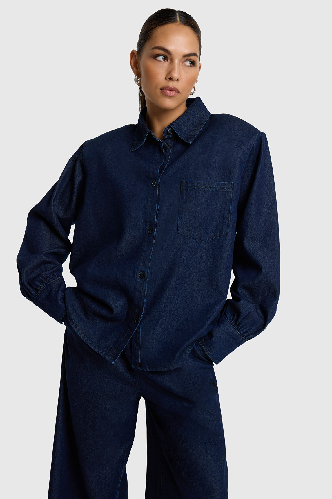 Oversized denim blouse - Alix The Label