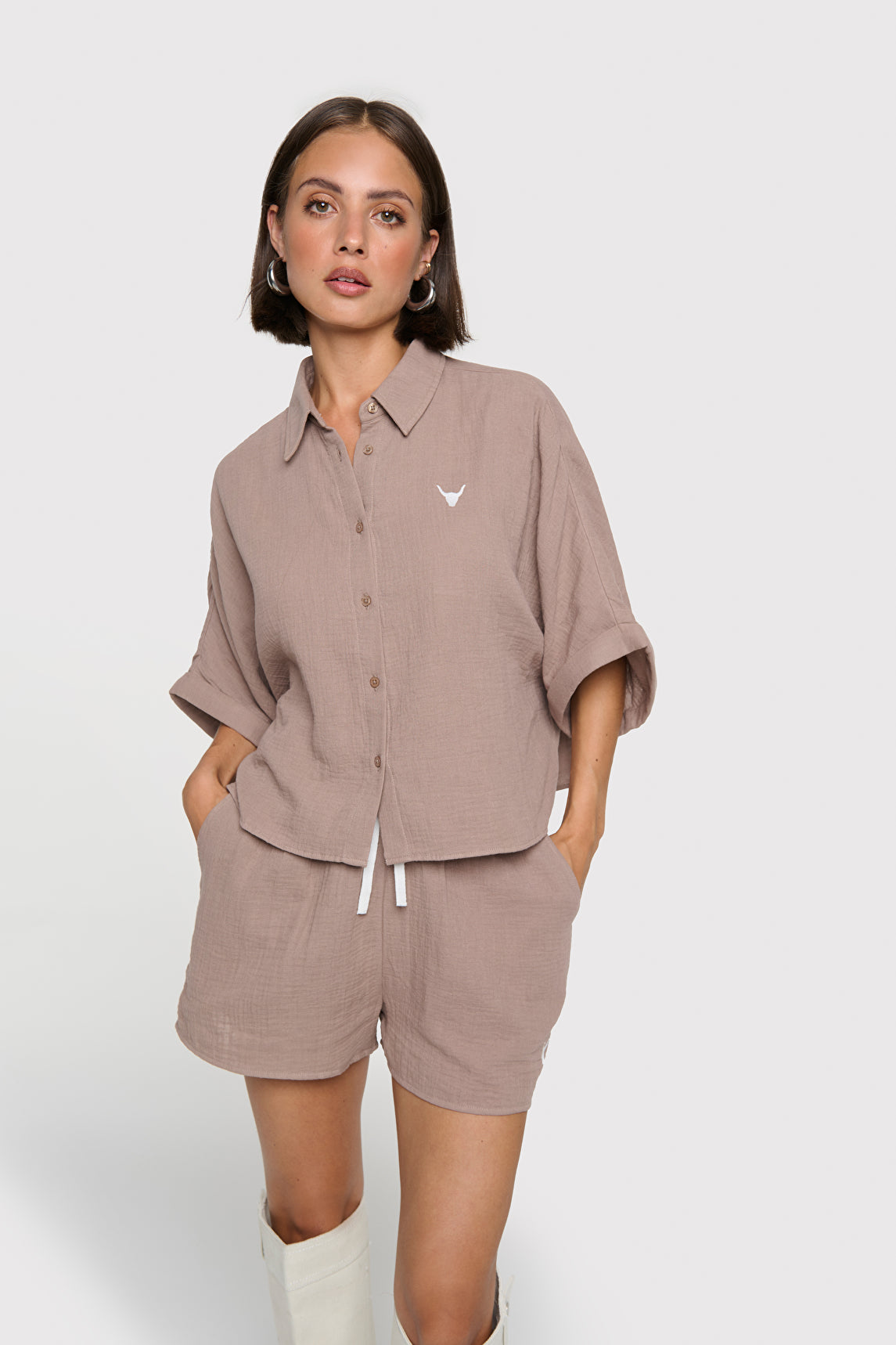 Oversized crinkle blouse - Alix The Label