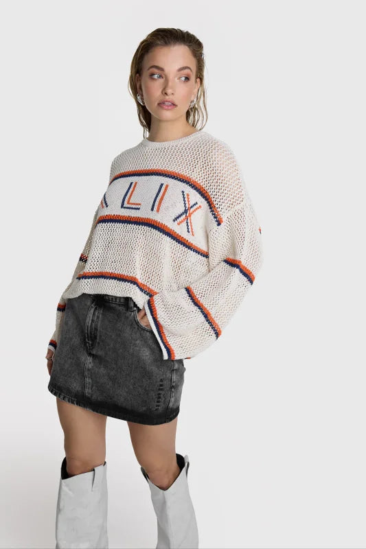 Ajour Pullover soft white - Alix The Label - Truien / Vesten