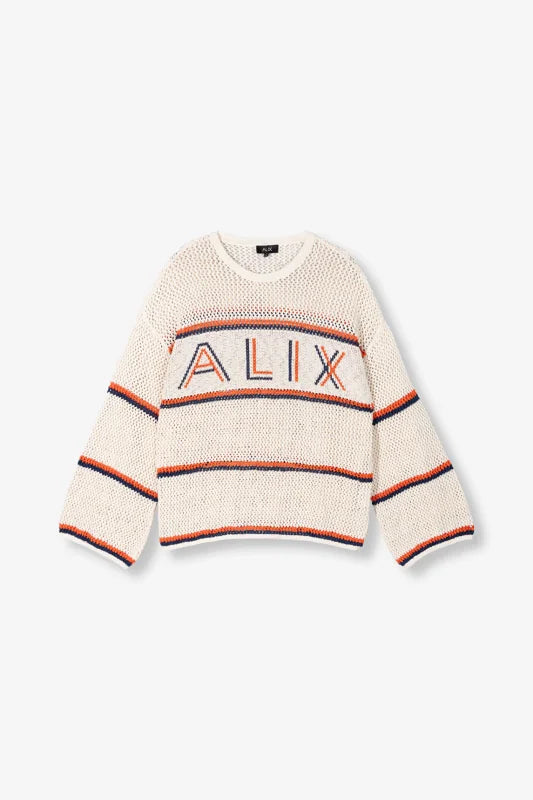 Ajour Pullover soft white - Alix The Label - Truien / Vesten