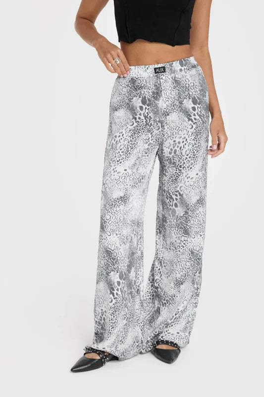 Animal wide leg pants - Alix The Label - Broeken