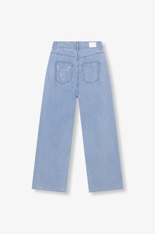 Chambray denim pants - Alix The Label - Broeken