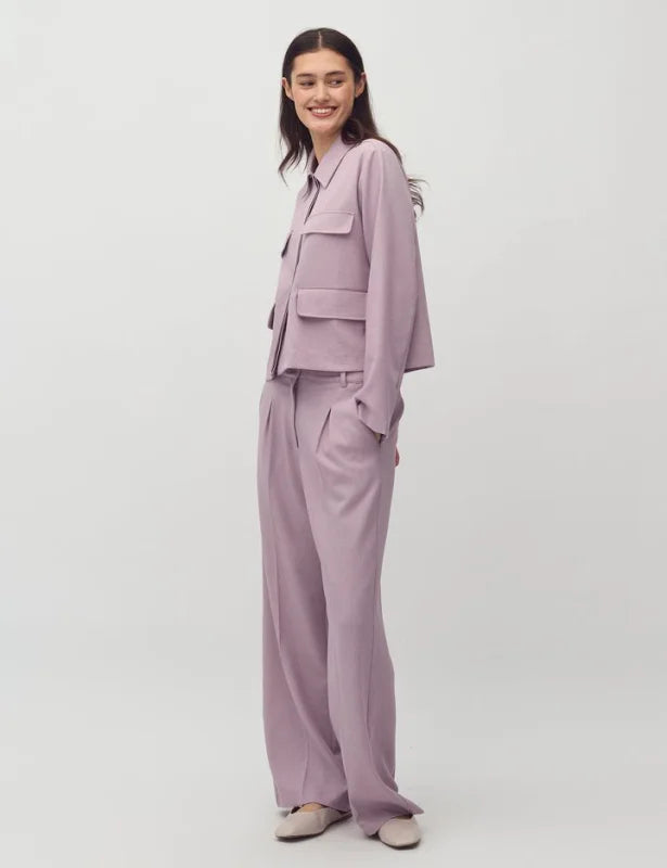 Cristiana long-M pants purple - Broeken