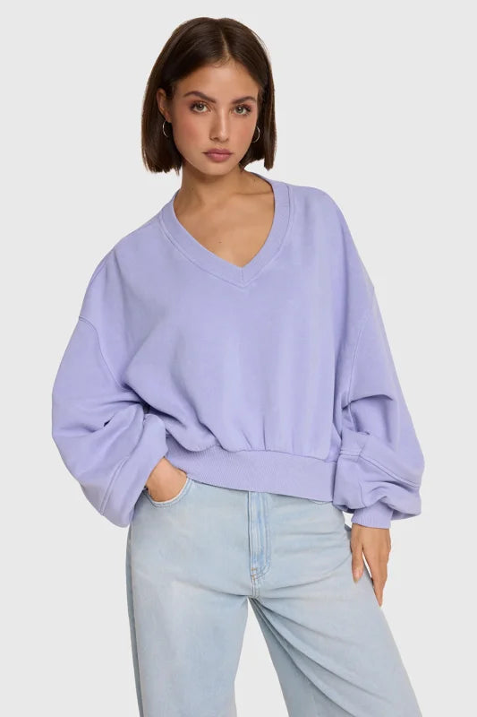 Cutseam v-neck sweater - Alix The Label Truien / Vesten