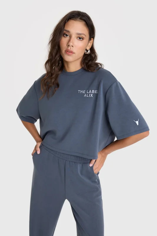 Flowy cropped t-shirt - Alix The Label - T-shirts