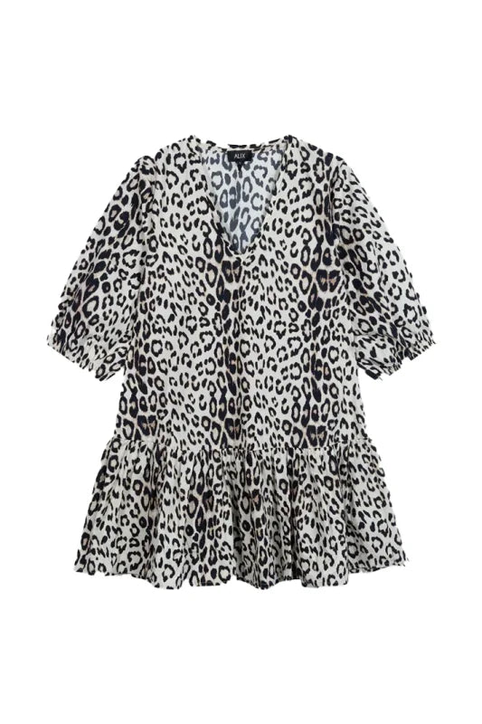 Leopard babydoll dress - ALIX The Label - Jurken