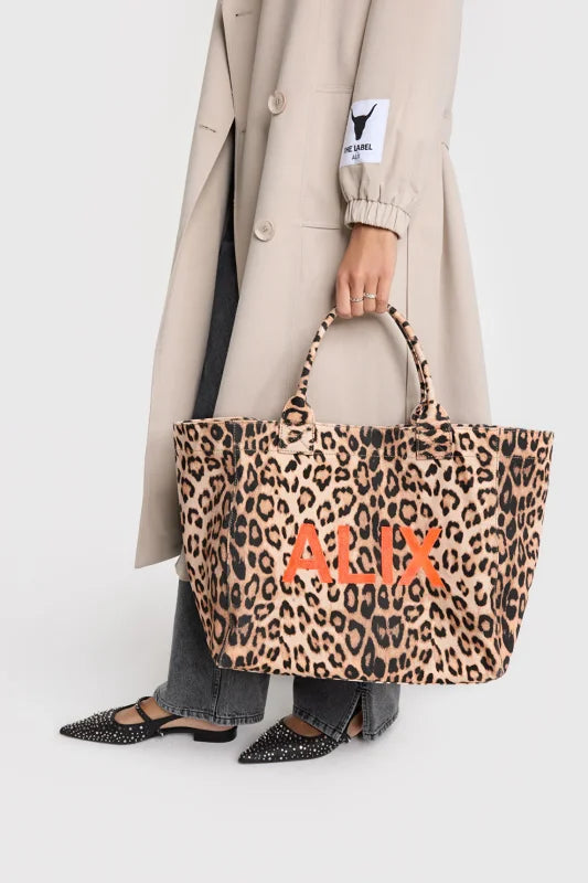 Leopard Canvas shopper - Alix The Label - Dier / One Size - Accesoires