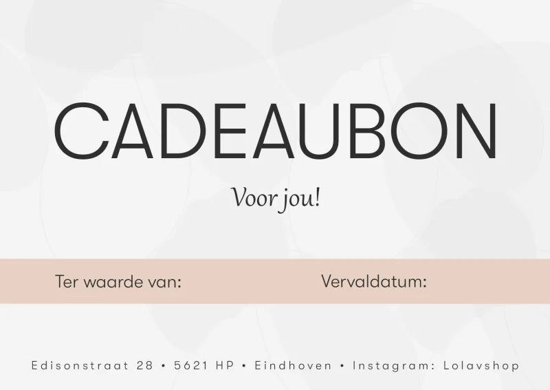 LOLA. CADEAUBON - GIFTCARD
