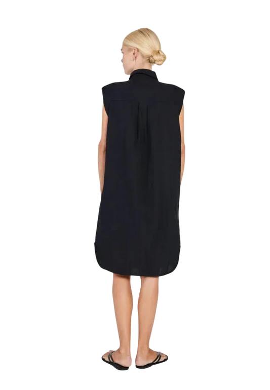 Mara shirt dress black - Jurken