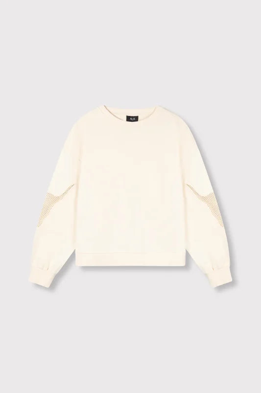 Mesh sweater ecru - ALIX The Label Truien / Vesten