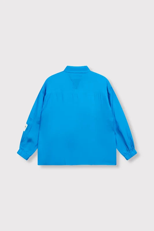 Shiny satin blouse blue - ALIX the label Blouses