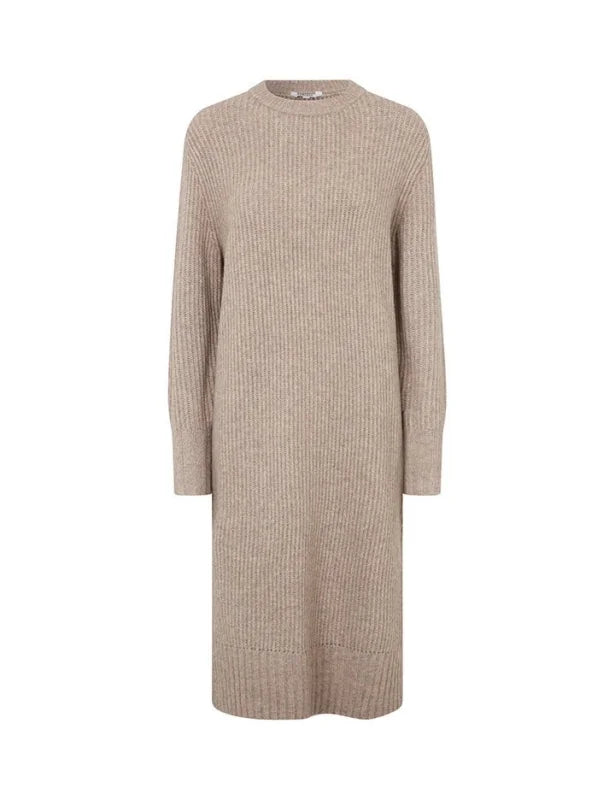 Sondra-M Knitted Dress Brown - Jurken