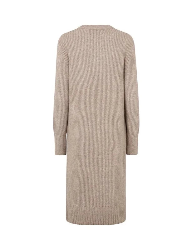Sondra-M Knitted Dress Brown - Jurken