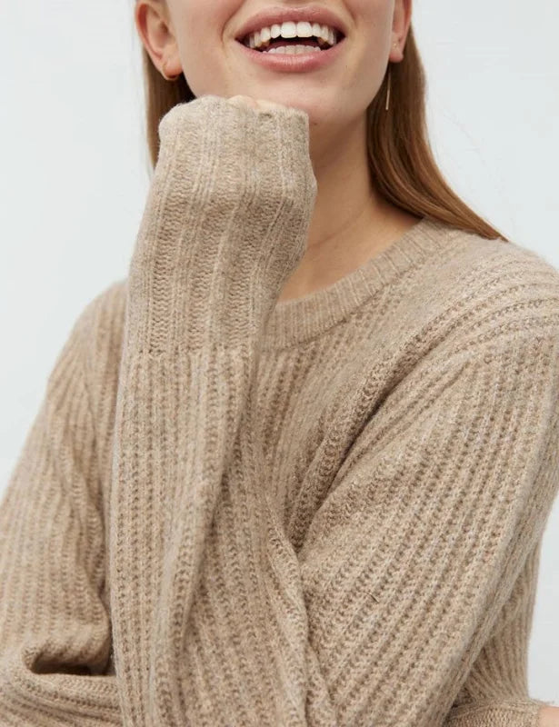 Sondra-M Knitted Dress Brown - Jurken