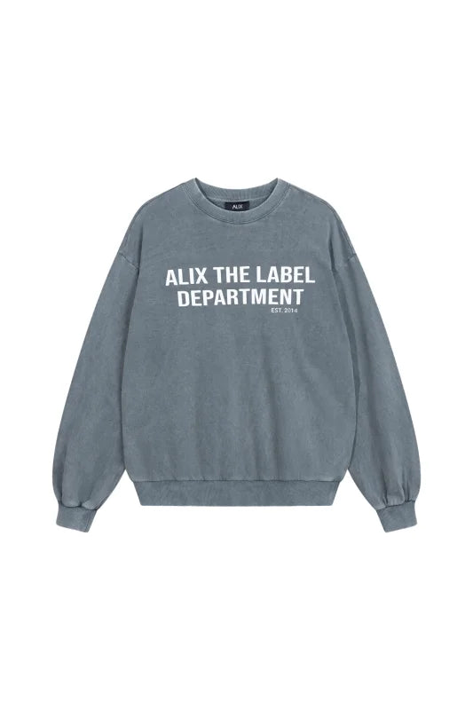 Washed sweater grey - ALIX The Label - Truien / Vesten